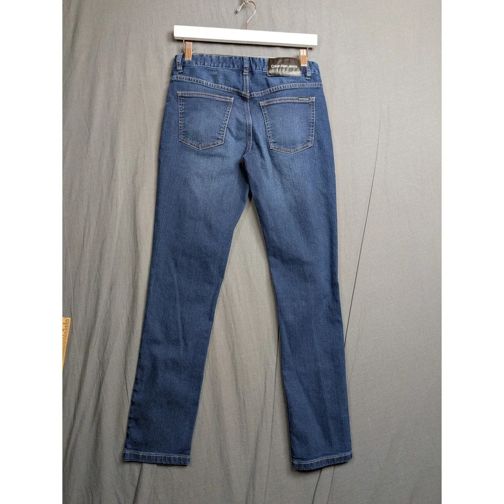 Calvin Klein Jeans Boys Size 14 Dark Wash Skinny‎ Denim Blue Jeans